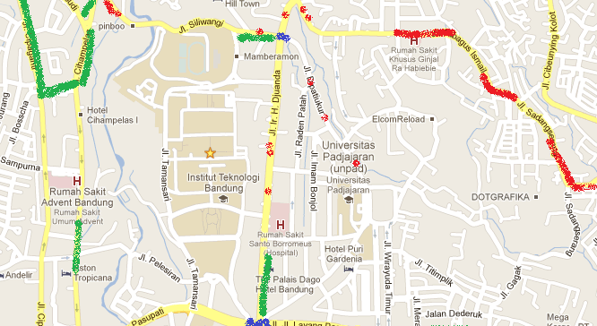 Peta Kerusakan Jalan (dll) di Bandung